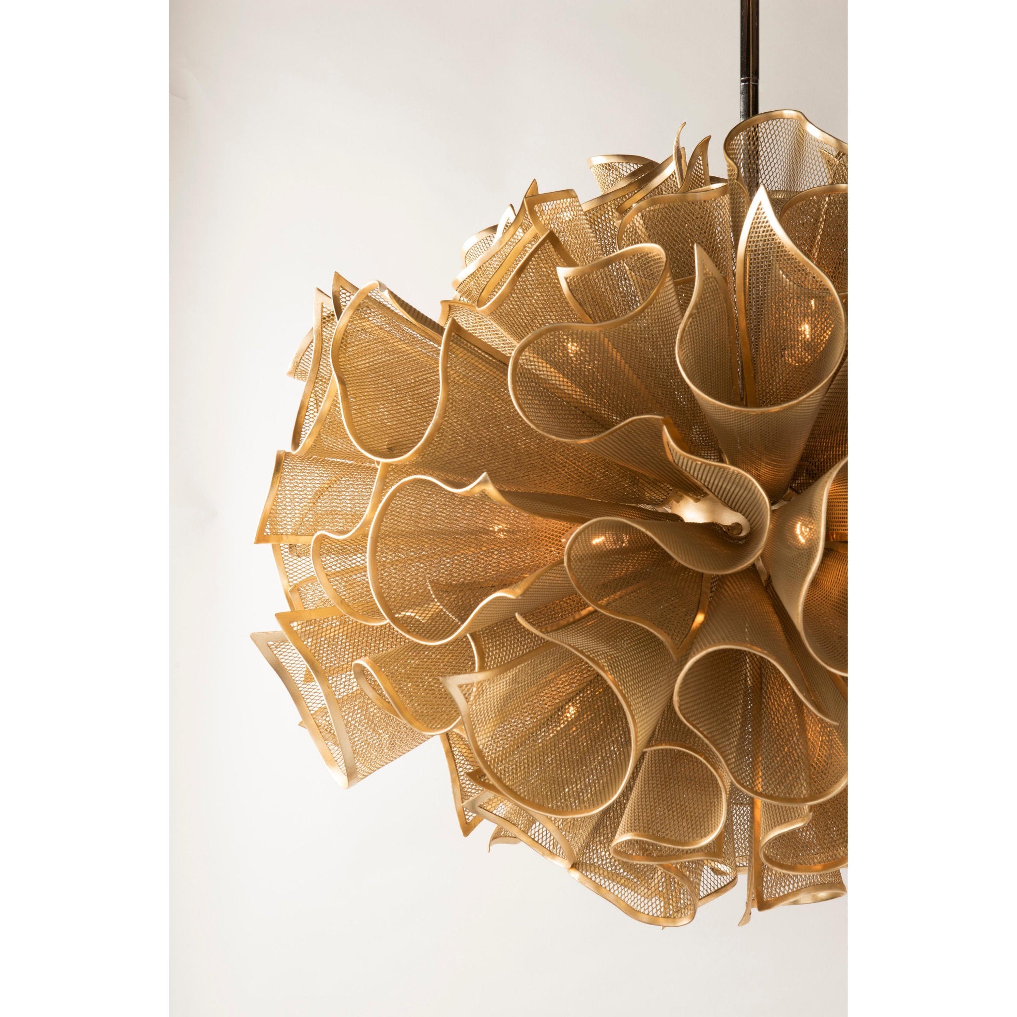 Pulse 20-Light Chandelier in Gold Leaf 45.5L x 45.5W x 44H