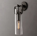 Machinist Glass Cylinder Sconce 12"