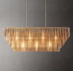 Sirene Clear Glass Rectangular Chandelier 59"