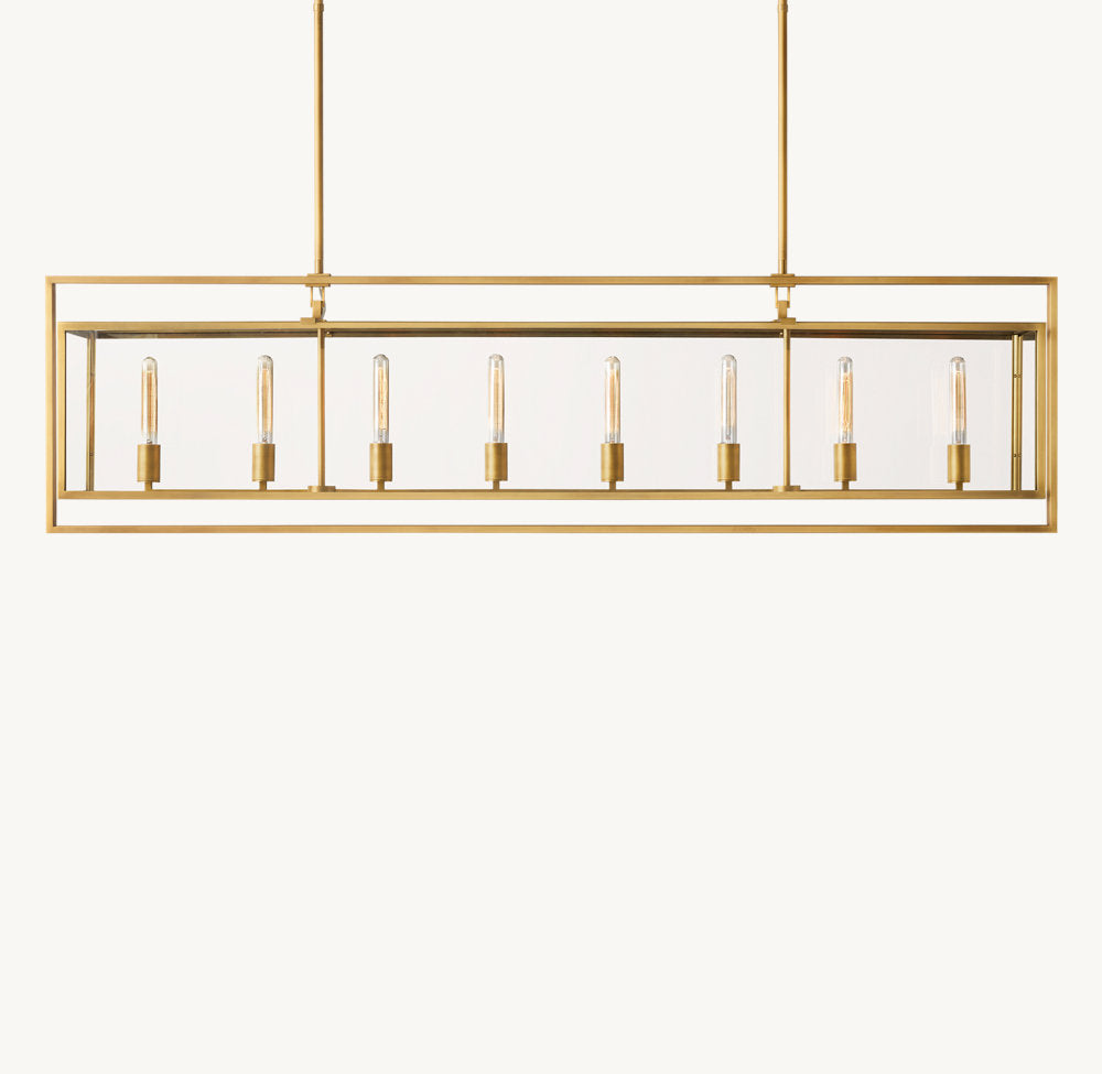 Beckman Rectangular Chandelier 72"