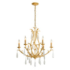 Prosecco 6-Light Chandelier in Gold Leaf 31L x 31W x 35.5H