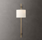 Vela Rectangular Bar Sconce - Round Shade