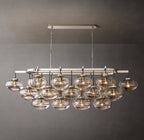 Cabrette Clear Glass Linear Chandelier 72"