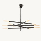 Rousseau 10-Light Mobile Etched Rod Chandelier