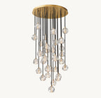 Boule De Cristal Clear Glass Round Cluster Chandelier 30"