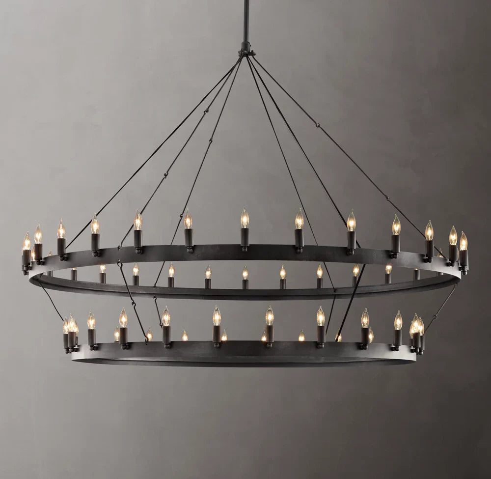 Camino Vintage Candelabra Two-Tier Chandelier 63"