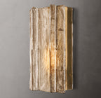Lattice Smoke Glass Sconce 15"