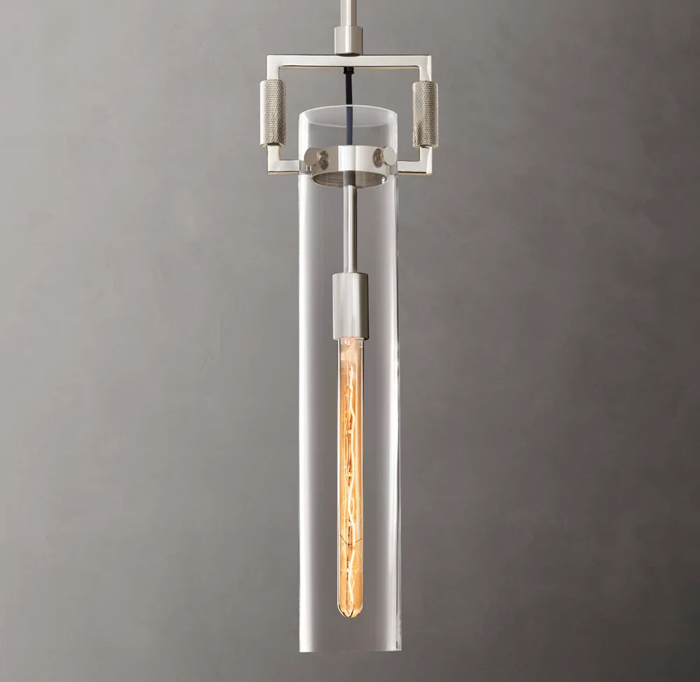 Machinist Glass Cylinder Pendant
