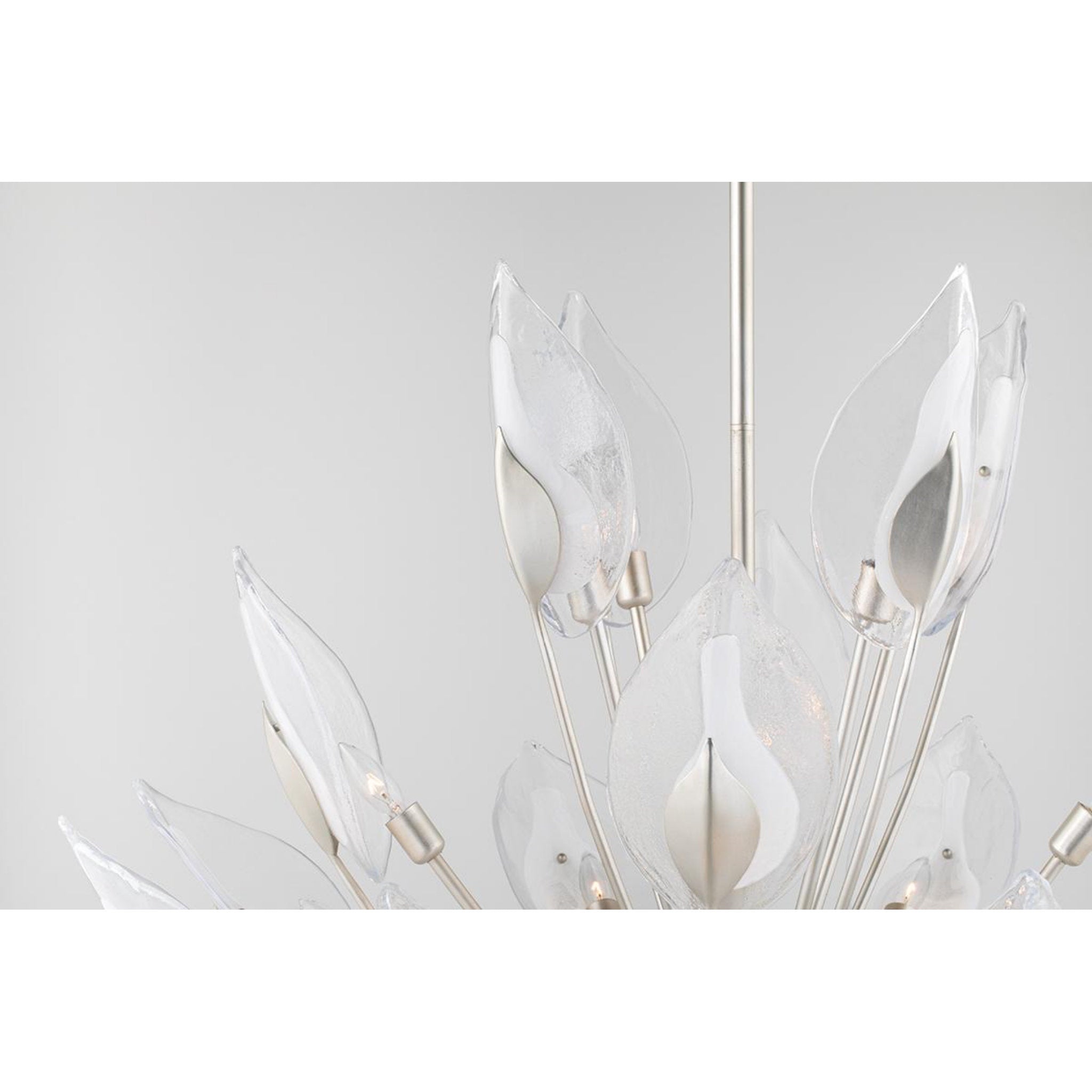 Blossom 20-Light Chandelier in Silver Leaf 40.5L x 40.5W x 26.75H