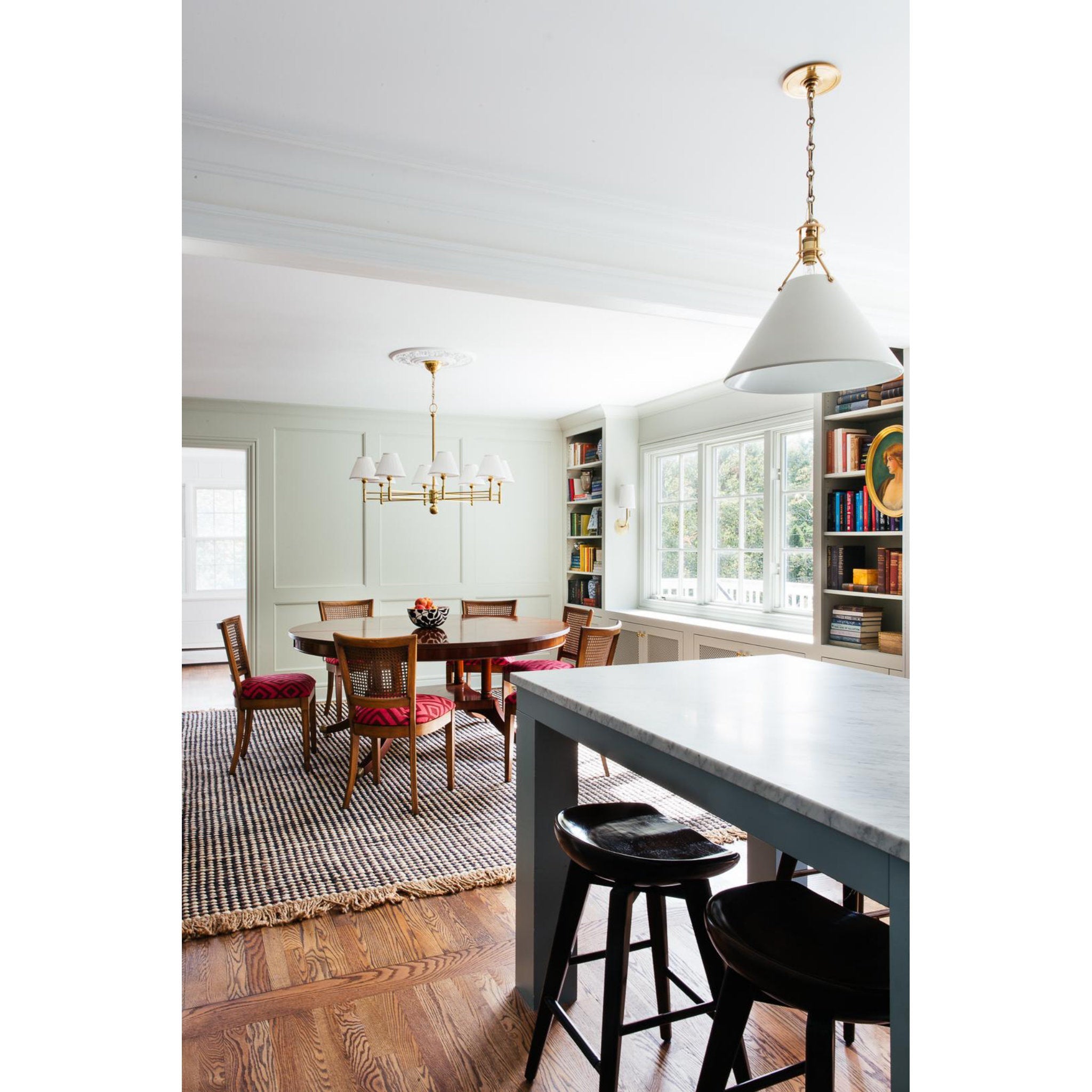 Classic No.1 8-Light Chandelier in Aged Brass by Mark D. Sikes 40L x 40W x 25.75H