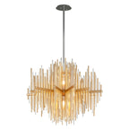 Theory 2-Light Chandelier in Gold Leaf W Polished Stainless 30L x 30W x 24.5H