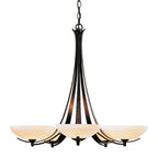 Aegis 5 Arm Chandelier 5-Light Opal Glass (GG) in Dark Smoke