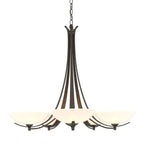 Aegis 5 Arm Chandelier 5-Light Opal Glass (GG) in Dark Smoke