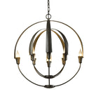 Double Cirque Chandelier 8-Light in Dark Smoke