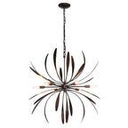 Dahlia Chandelier 6-Light in Dark Smoke