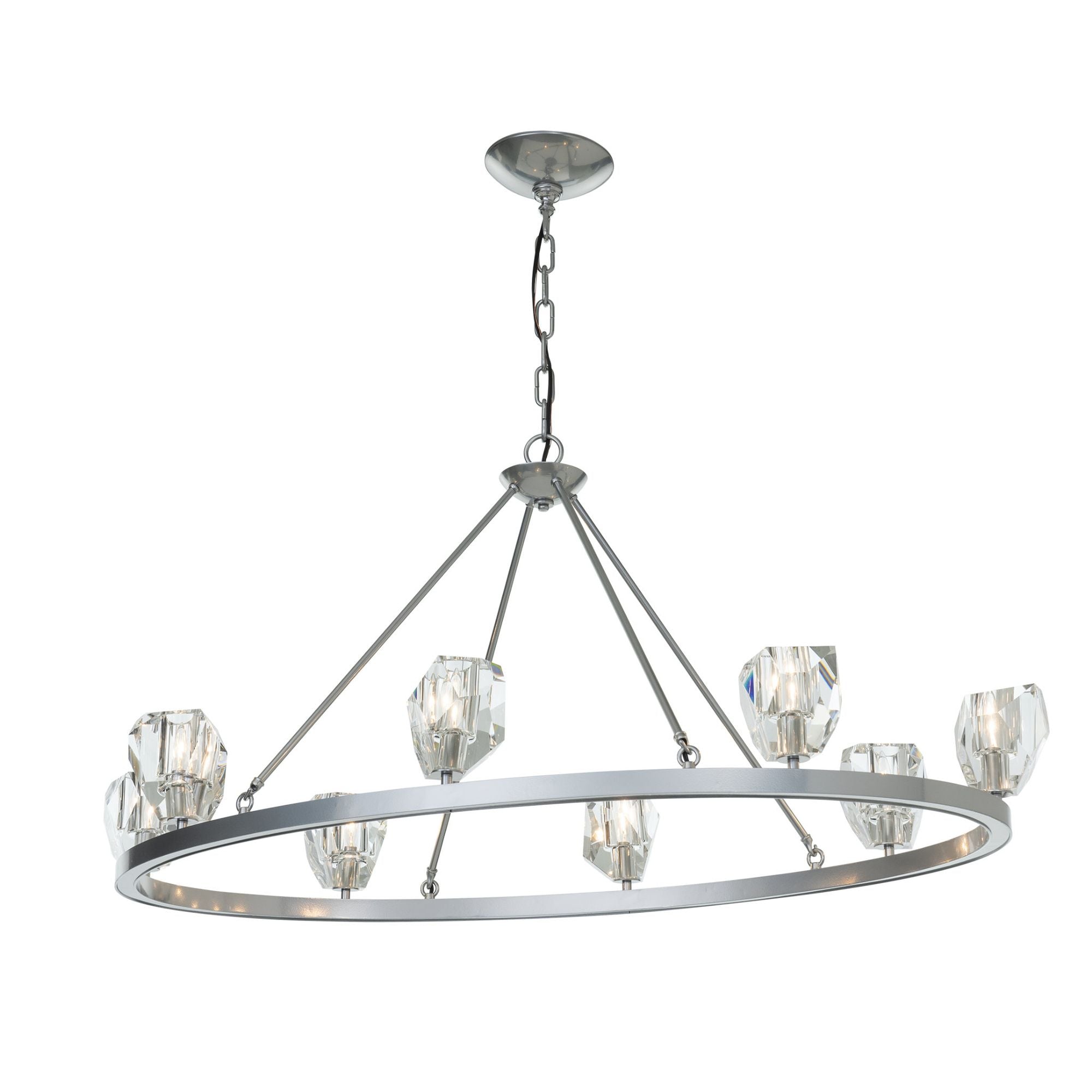 Gatsby 8-Light Chandelier 8-Light Crystal in Sterling