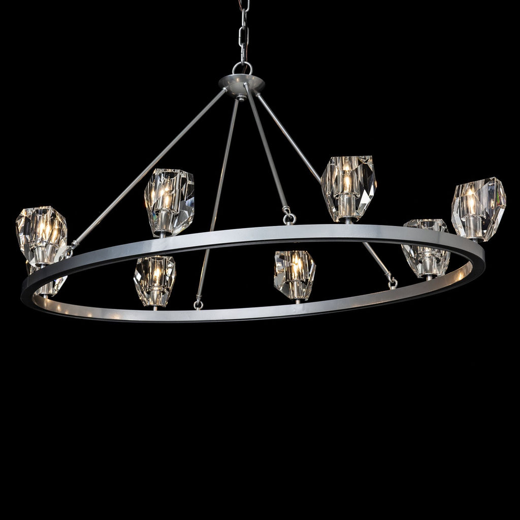 Gatsby 8-Light Chandelier 8-Light Crystal in Sterling