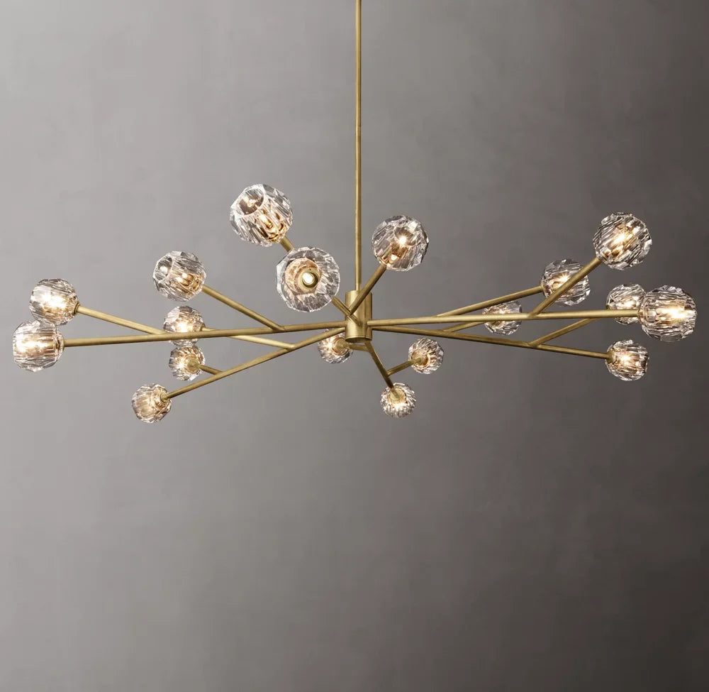Boule De Cristal Clear Glass Round Chandelier 72"