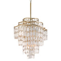 Dolce 12-Light Chandelier in Champagne Leaf 24L x 24W x 30.75H