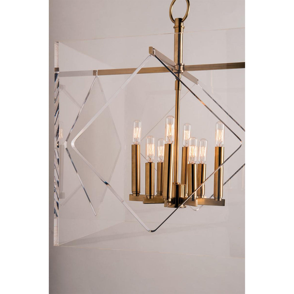 Travis 8-Light Chandelier in Polished Nickel 24L x 24W x 32H
