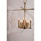 Travis 8-Light Chandelier in Polished Nickel 20L x 20W x 26.5H