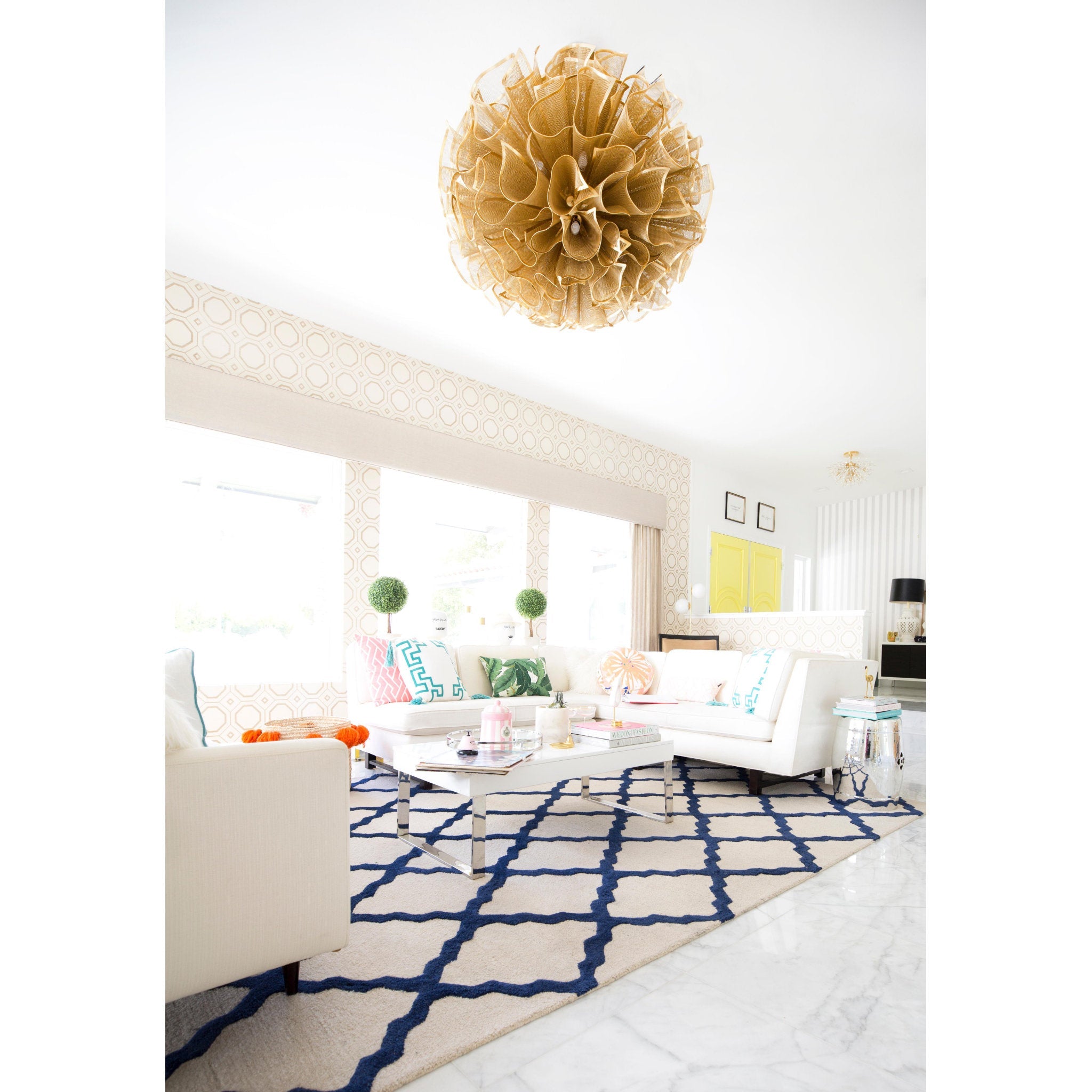 Pulse 20-Light Chandelier in Gold Leaf 45.5L x 45.5W x 44H