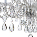 Traditional Crystal 37.5'' Hand Cut Crystal Polished Chrome Chandelier Silver 37.5"W x 48"H x 37.5"D