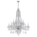 Traditional Crystal 37.5'' Hand Cut Crystal Polished Chrome Chandelier Silver 37.5"W x 48"H x 37.5"D