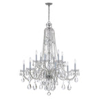Traditional Crystal 37.5'' Hand Cut Crystal Polished Chrome Chandelier Silver 37.5"W x 48"H x 37.5"D