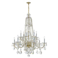 Traditional Crystal 37.5'' Hand Cut Crystal Polished Brass Chandelier Gold 37.5"W x 48"H x 37.5"D