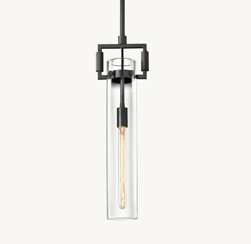 Machinist Glass Cylinder Pendant