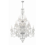 Traditional Crystal 45'' Hand Cut Crystal Polished Chrome Chandelier Silver 45"W x 61"H x 45"D
