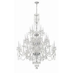 Traditional Crystal 45'' Hand Cut Crystal Polished Chrome Chandelier Silver 45"W x 61"H x 45"D