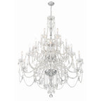 Traditional Crystal 45'' Hand Cut Crystal Polished Chrome Chandelier Silver 45"W x 61"H x 45"D