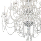 Traditional Crystal 45'' Hand Cut Crystal Polished Chrome Chandelier Silver 45"W x 61"H x 45"D