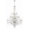 Traditional Crystal 45'' Hand Cut Crystal Polished Chrome Chandelier Silver 45"W x 61"H x 45"D