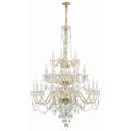 Traditional Crystal 45'' Hand Cut Crystal Polished Brass Chandelier Gold 45"W x 61"H x 45"D