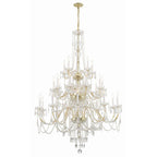 Traditional Crystal 45'' Hand Cut Crystal Polished Brass Chandelier Gold 45"W x 61"H x 45"D