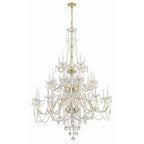 Traditional Crystal 45'' Hand Cut Crystal Polished Brass Chandelier Gold 45"W x 61"H x 45"D
