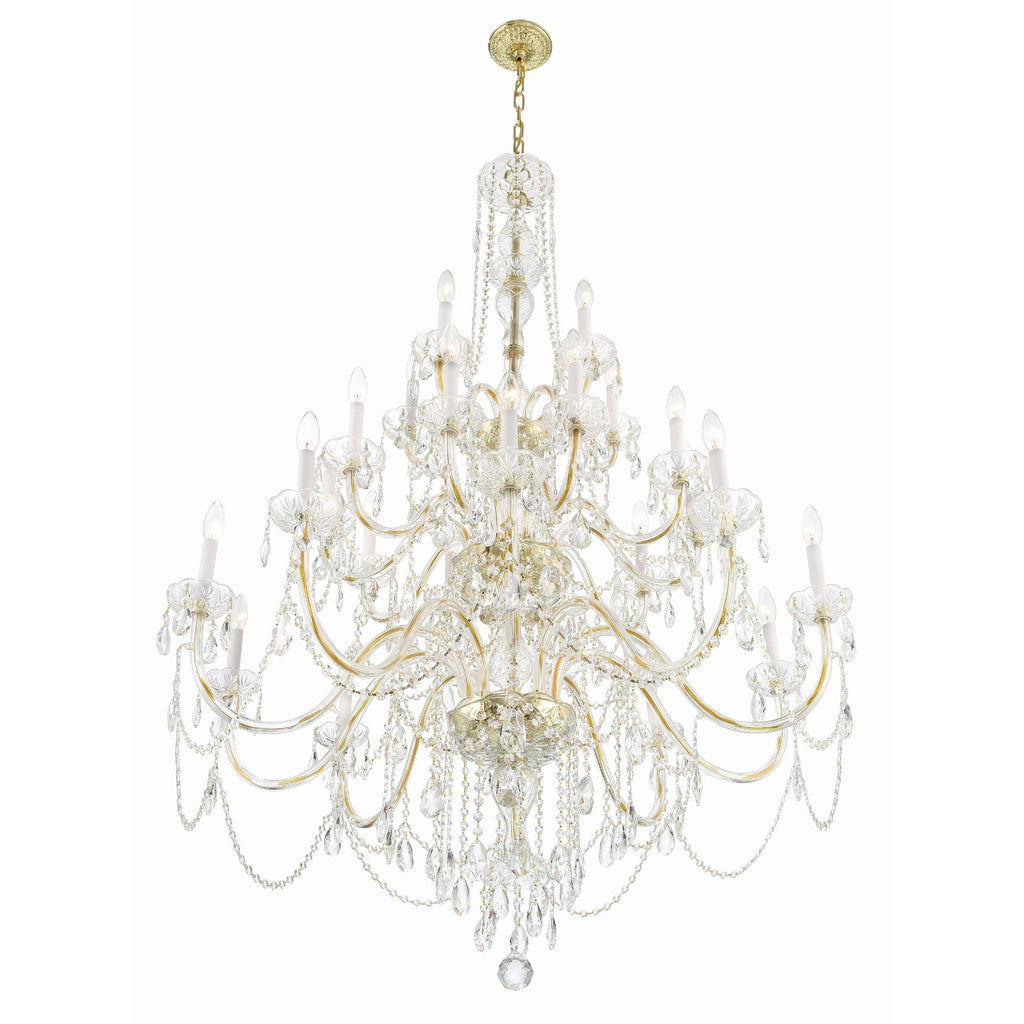 Traditional Crystal 45'' Hand Cut Crystal Polished Brass Chandelier Gold 45"W x 61"H x 45"D