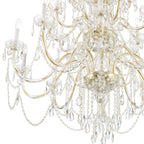 Traditional Crystal 45'' Hand Cut Crystal Polished Brass Chandelier Gold 45"W x 61"H x 45"D