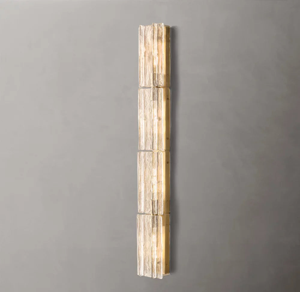 Lattice Clear Glass Grand Sconce