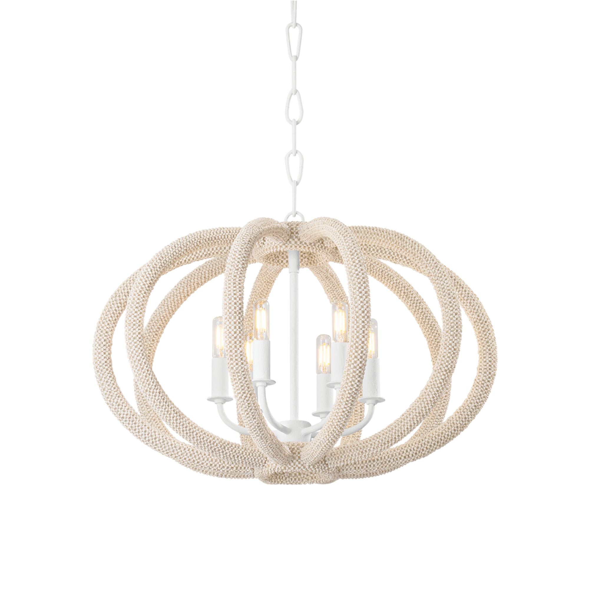 Lewiston 3-Light Chandelier in White Plaster 24.5L x 24.5W x 16.5H