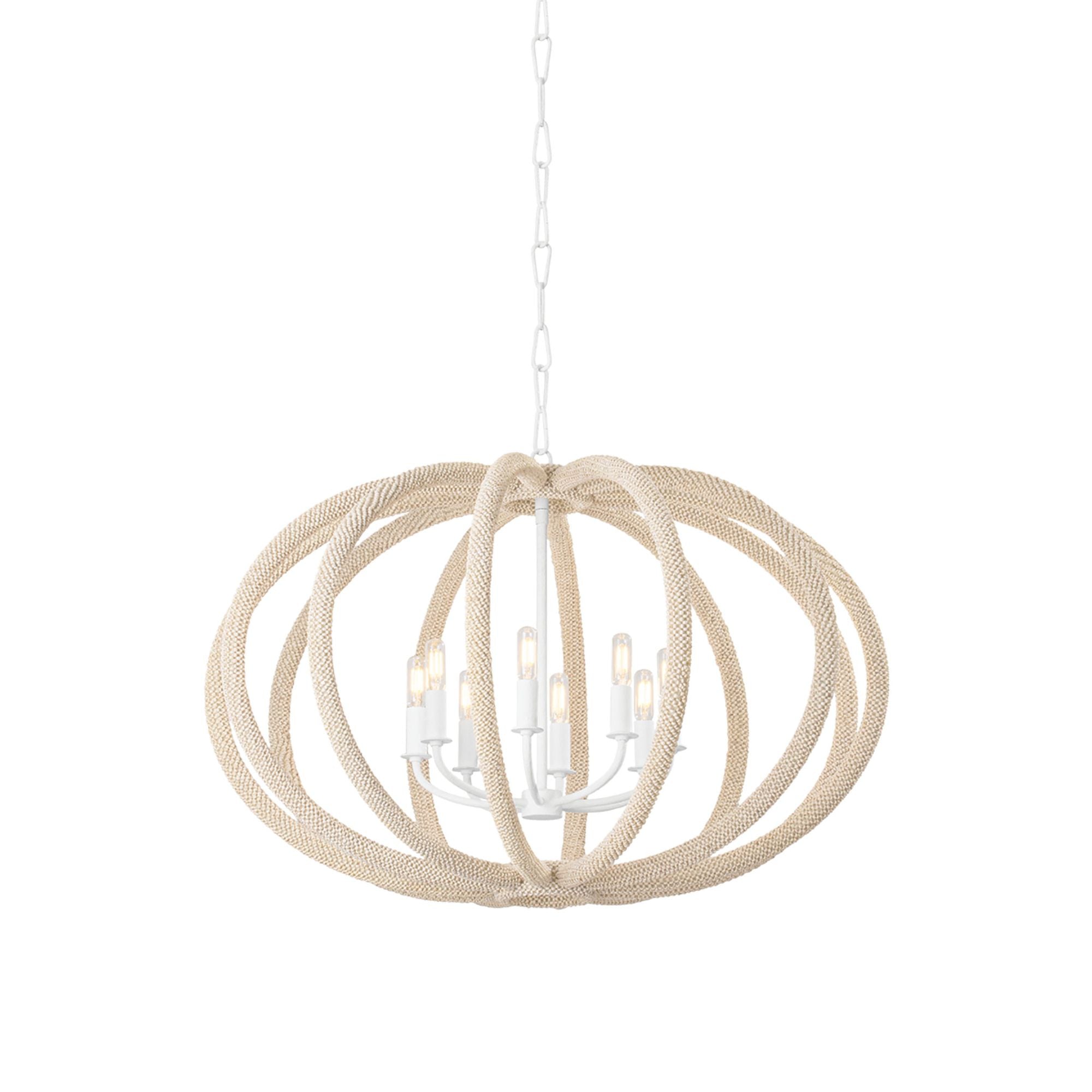 Lewiston 6-Light Chandelier in White Plaster 34L x 34W x 22.75H