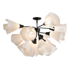 Mobius 12-Light Semi-Flush 12-Light Spun Frost (SH) in Black