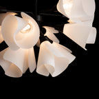 Mobius 12-Light Semi-Flush 12-Light Spun Frost (SH) in Black