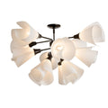 Mobius 12-Light Semi-Flush 12-Light Spun Frost (SH) in Oil Rubbed Bronze