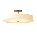 Disq Large LED Semi-Flush LED Spun Frost (SH) in Dark Smoke