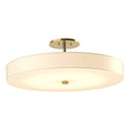 Disq Large LED Semi-Flush LED Spun Frost (SH) in Modern Brass