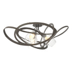 Nest Semi-Flush 3-Light Clear Glass (ZM) in Dark Smoke